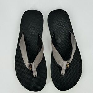 Teva Gray Black Green Mens Flip Flop Thong Slip On Sandals Shoes Size 10